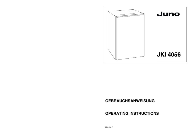 Image de la première page du manuel de l'appareil JKI4056