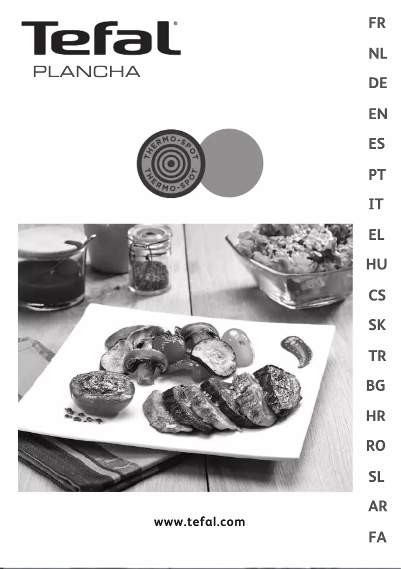 Image de la première page du manuel de l'appareil Plancha Valencia CB6718