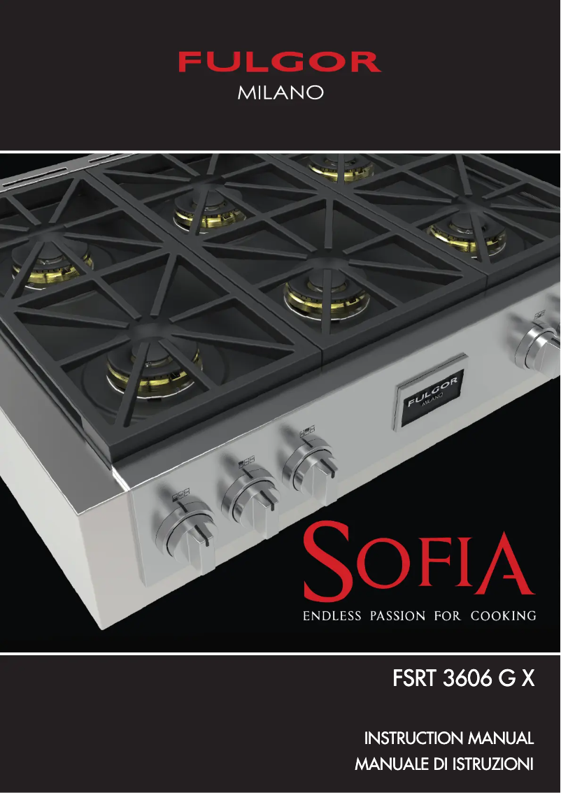 Page 1 de la notice Manuel utilisateur Fulgor Milano FSRT 3606 G X