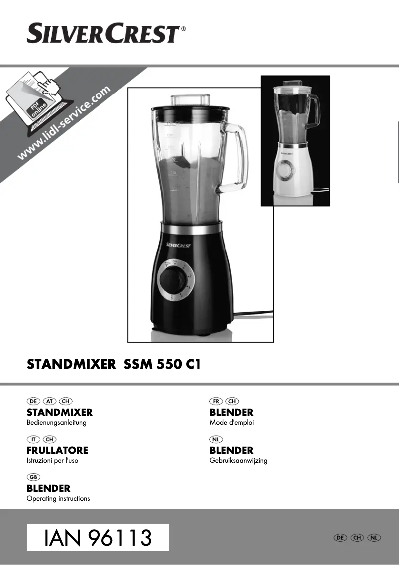 Image de la première page du manuel de l'appareil SSM 550 C1