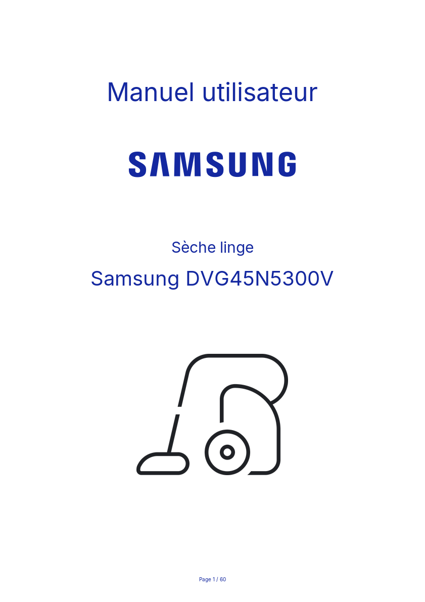 Page n°1 - Manuel utilisateur Samsung DVG45N5300V