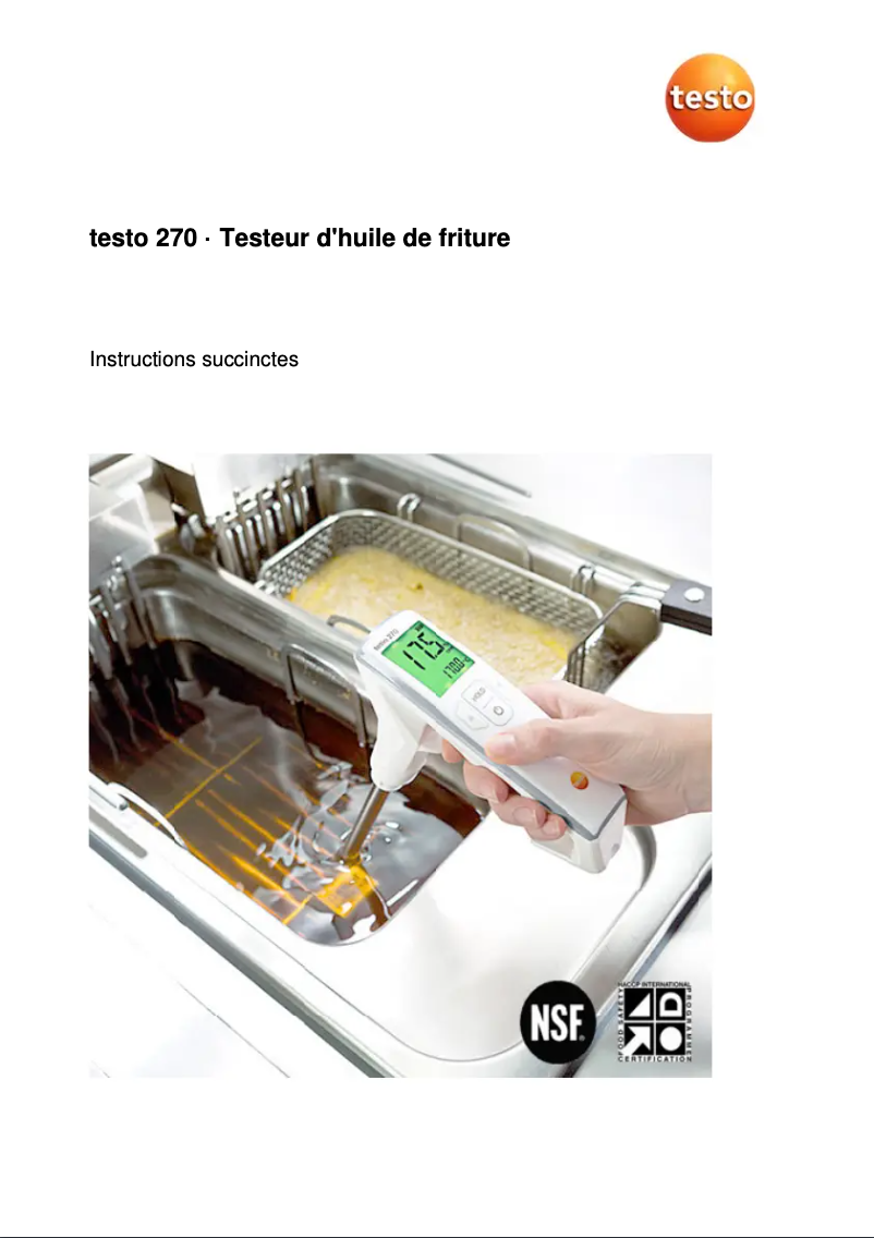 Page 1 de la notice Guide de démarrage rapide Testo 104-IR