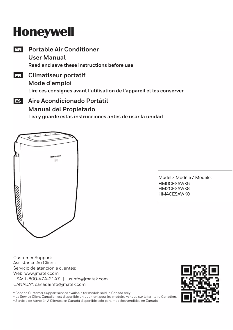 Page n°1 - Manuel utilisateur Honeywell HM4CESAWK0