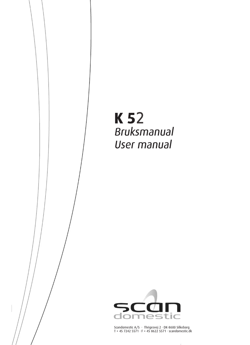 Page 1 de la notice Manuel utilisateur Scandomestic K 52