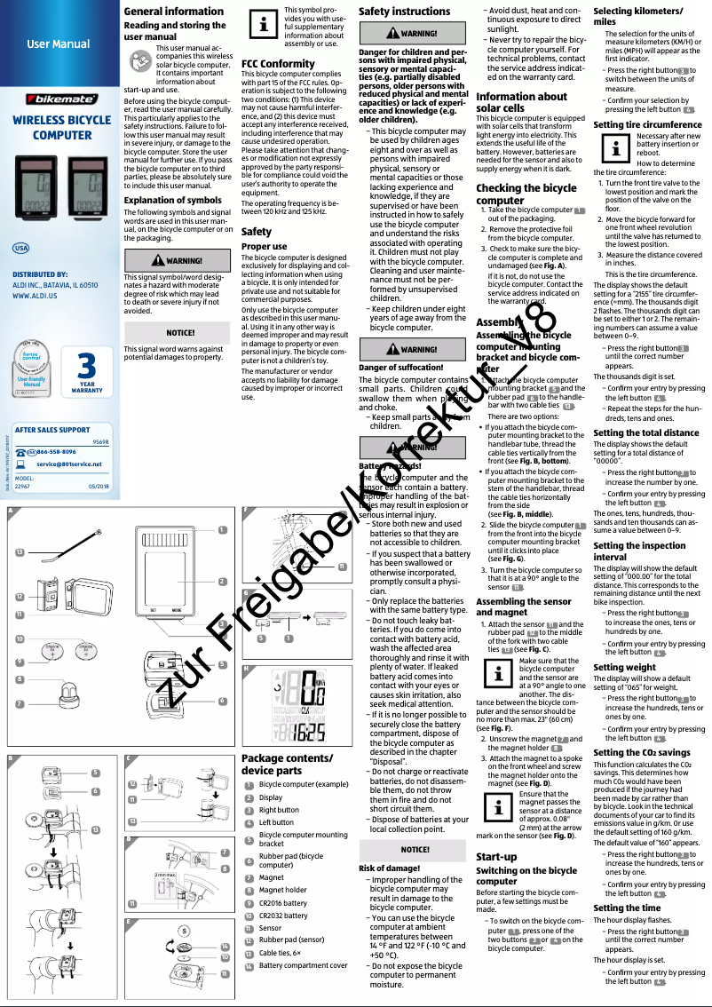 Image de la première page du manuel de l'appareil 22967