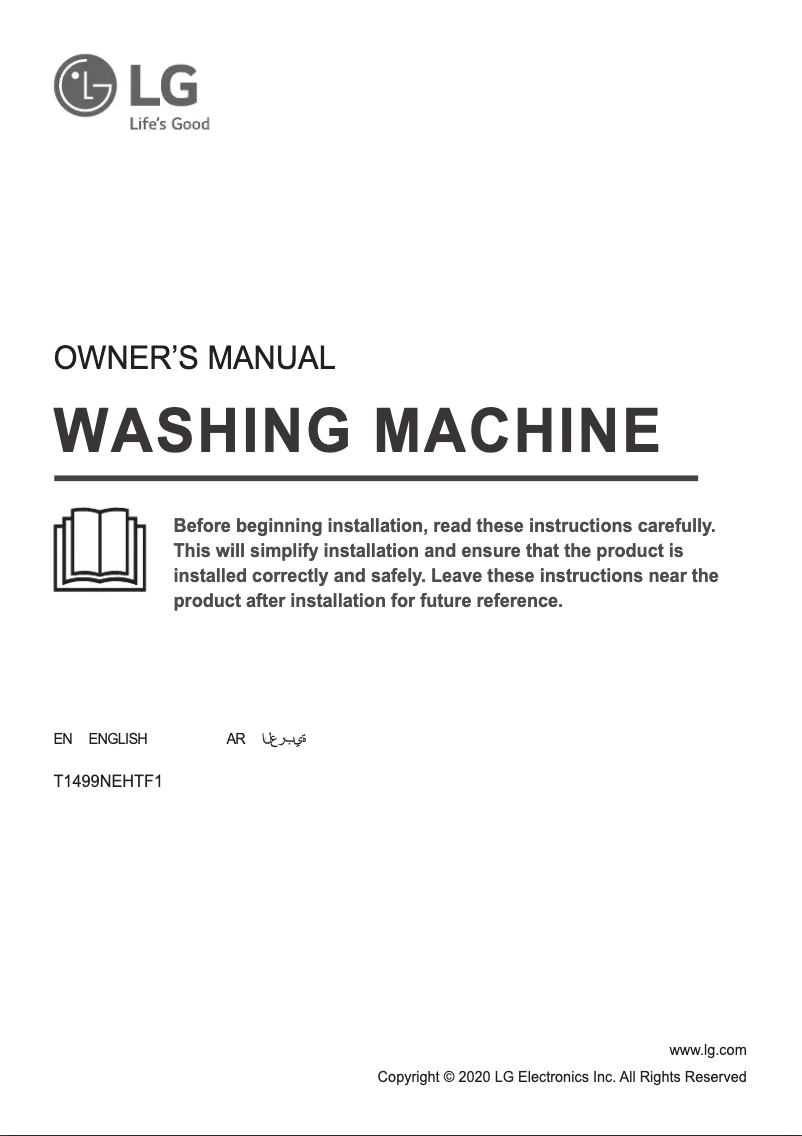Página 1 del manual Manual de usuario LG T1499NEHTF1
