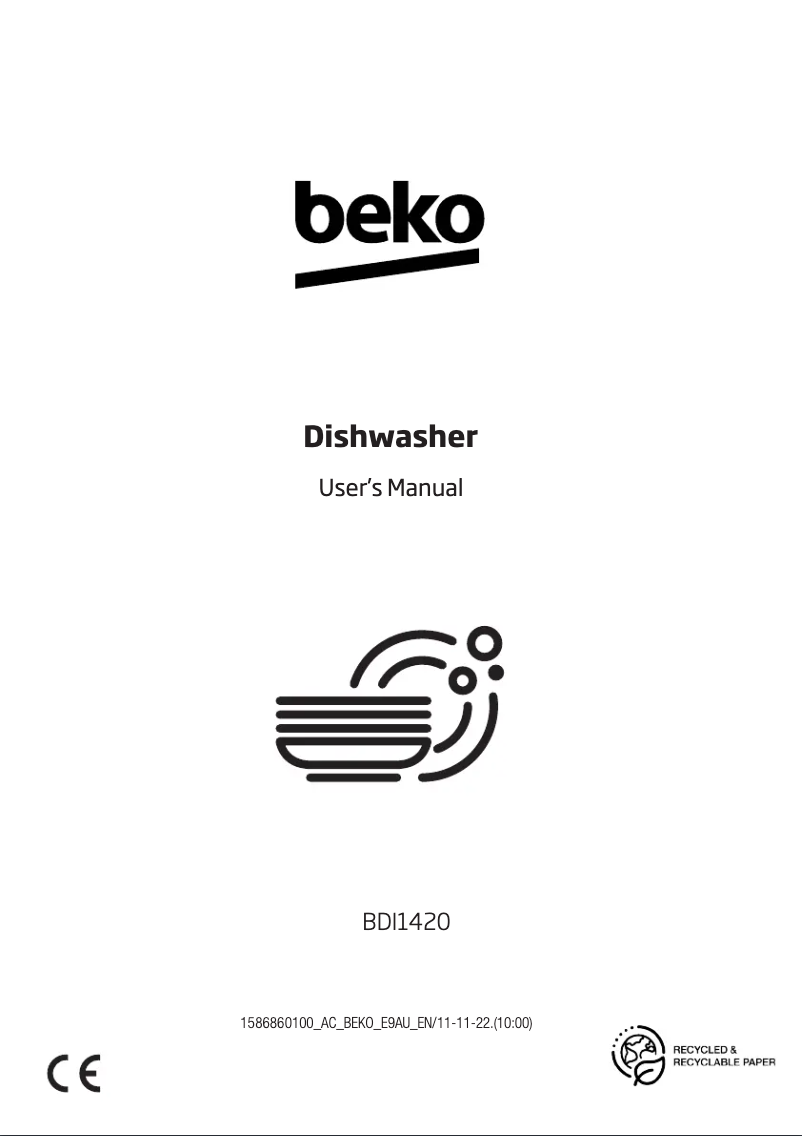 Page n°1 - Manuel utilisateur Beko BDI1420