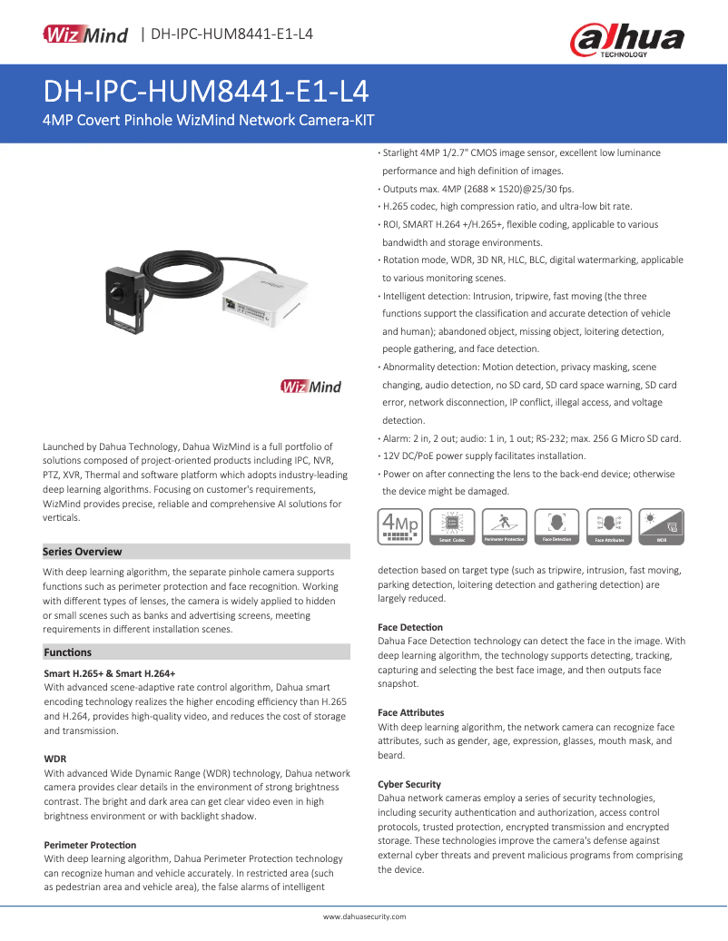 Image de la première page du manuel de l'appareil IPC-HUM8441-E1-L4