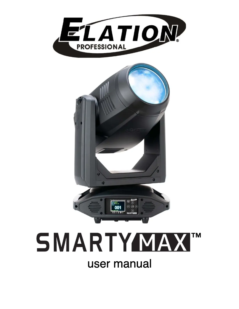 Page 1 de la notice Manuel utilisateur Elation Smarty Max