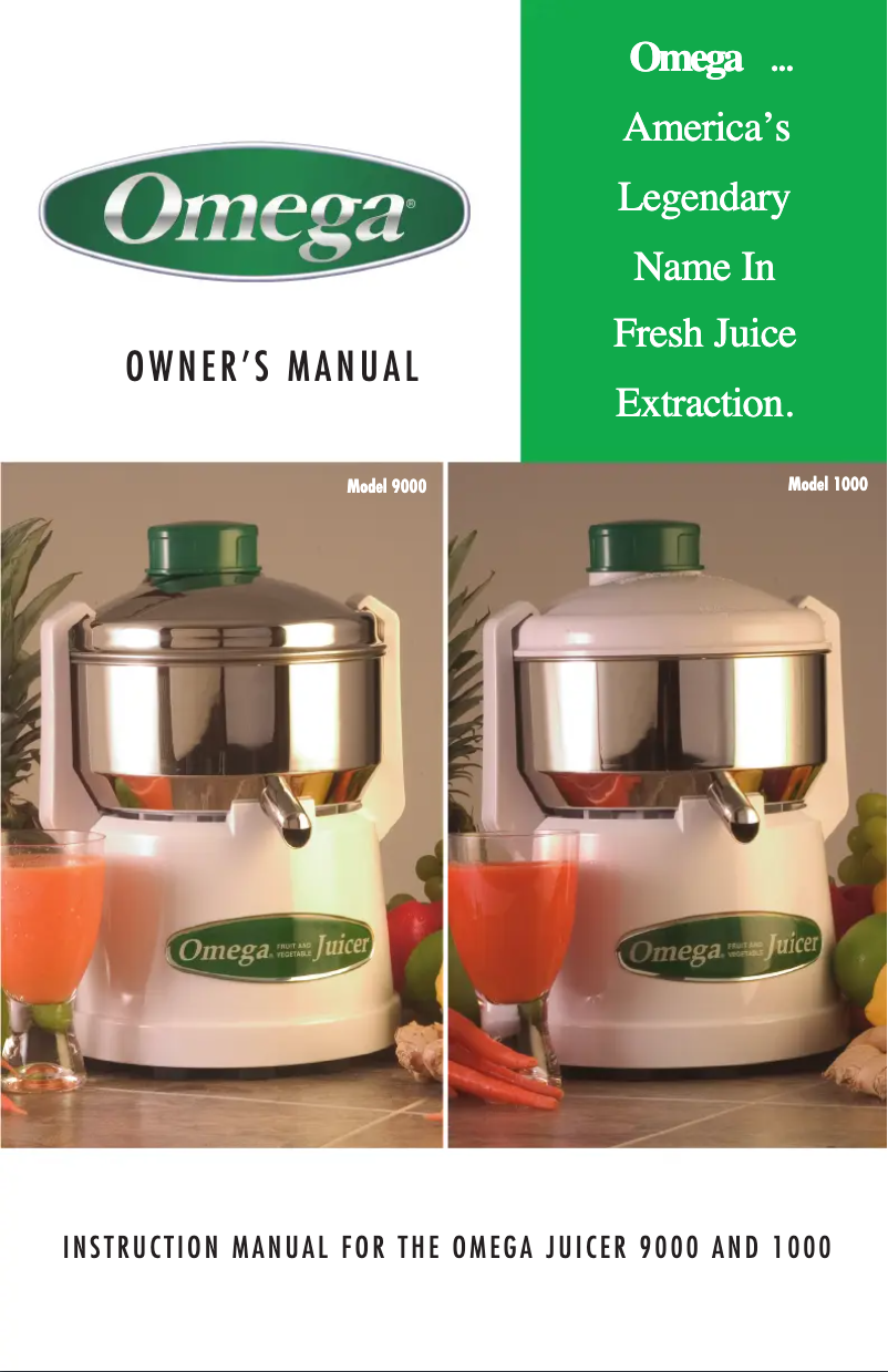 Image de la première page du manuel de l'appareil Model 1000