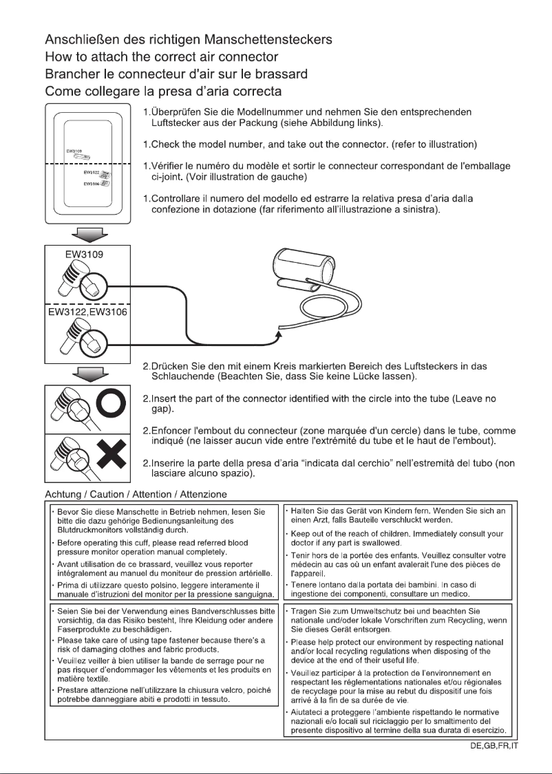 Page 1 de la notice Manuel utilisateur Panasonic EW3901H