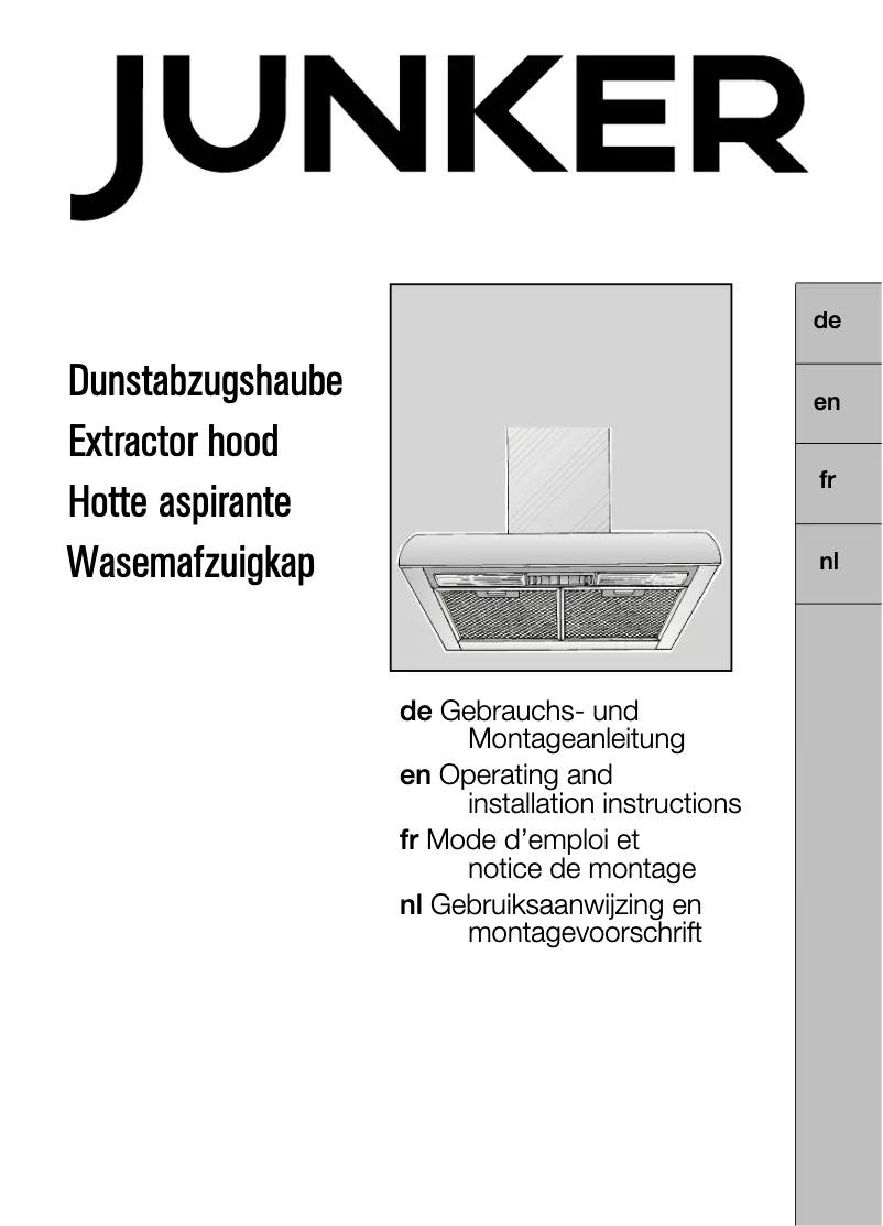 Page n°1 - Manuel utilisateur Junker JD69BS50