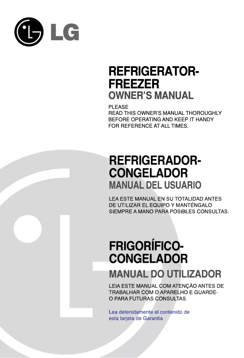 Image de la première page du manuel de l'appareil GR6521EWDW