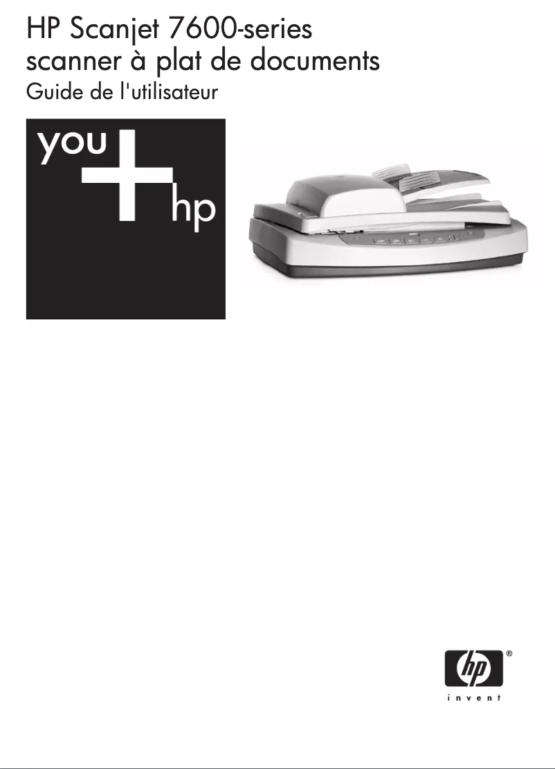 Image de la première page du manuel de l'appareil Scanjet 7650