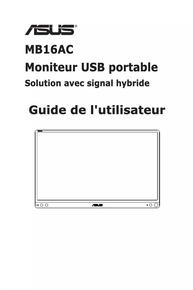 Page 1 de la notice Manuel utilisateur Asus MB16AC