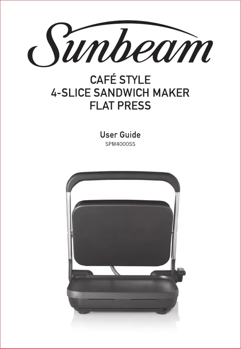 Página 1 del manual Manual de usuario Sunbeam Cafe Style SPM4000SS