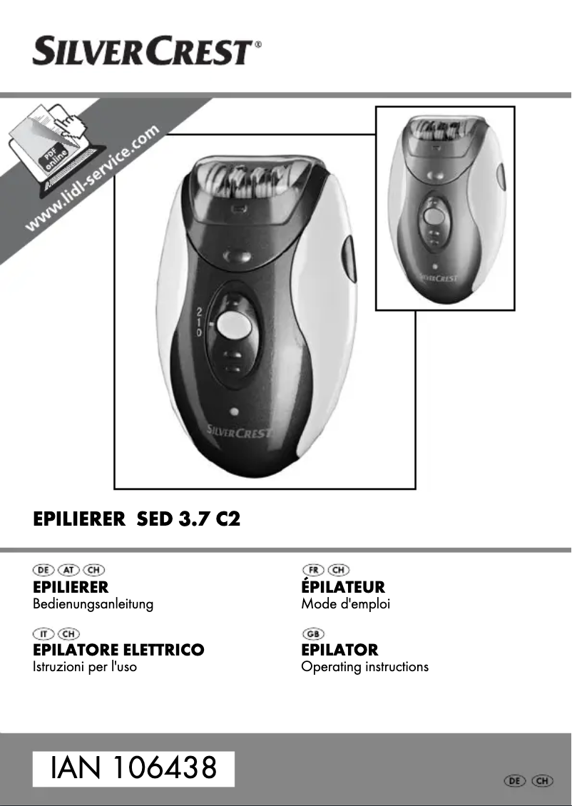 Page 1 de la notice Manuel utilisateur SilverCrest SED 3.7 C2