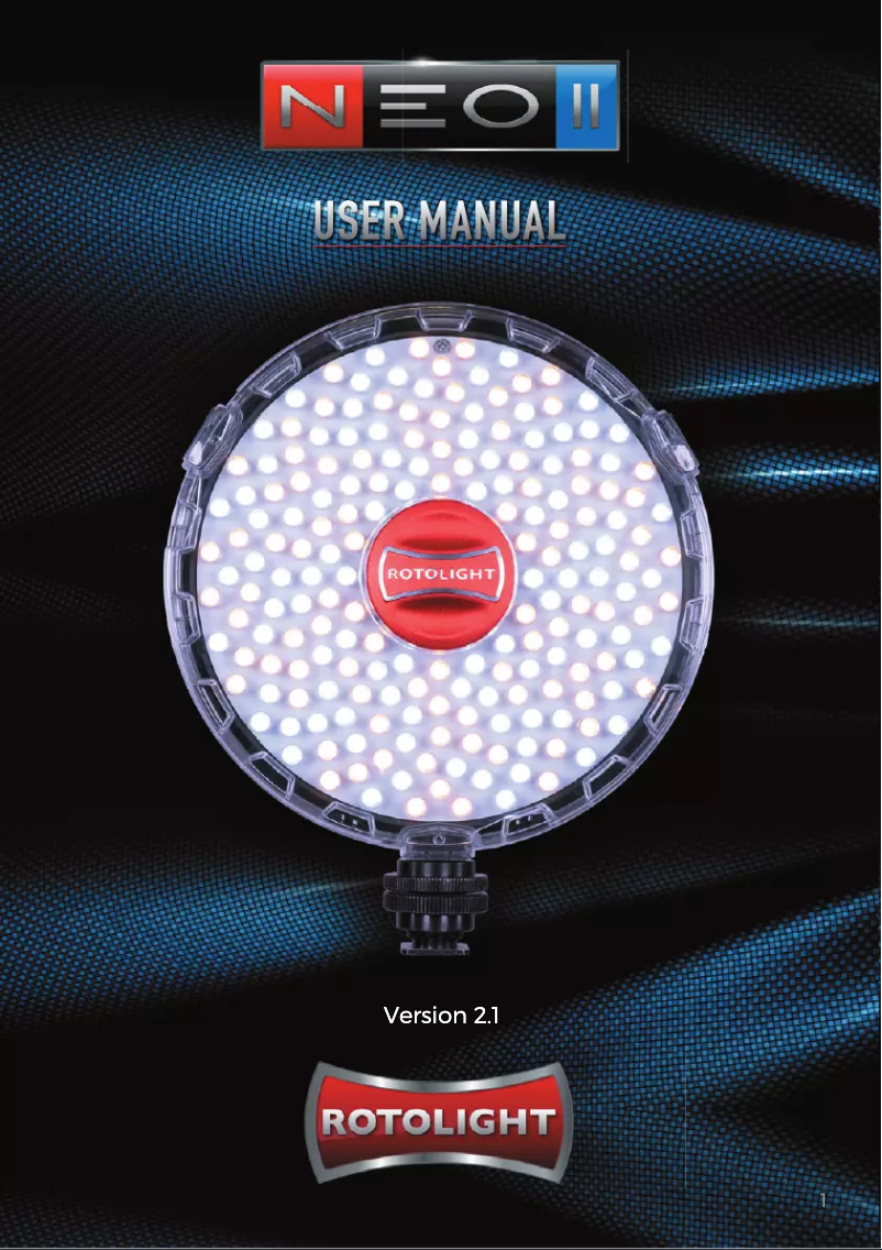 Page n°1 - Manuel utilisateur Rotolight NEO ll