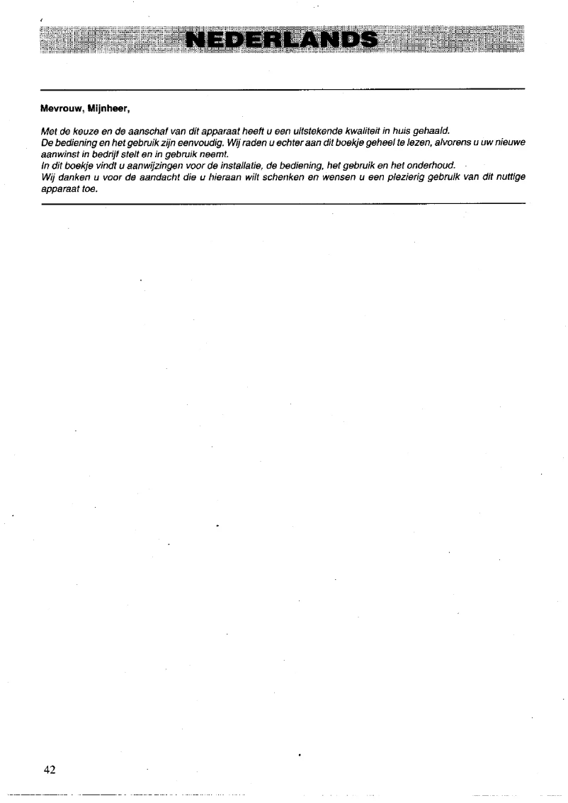 Page n°1 - Manuel utilisateur Zanussi BMW N 491 E