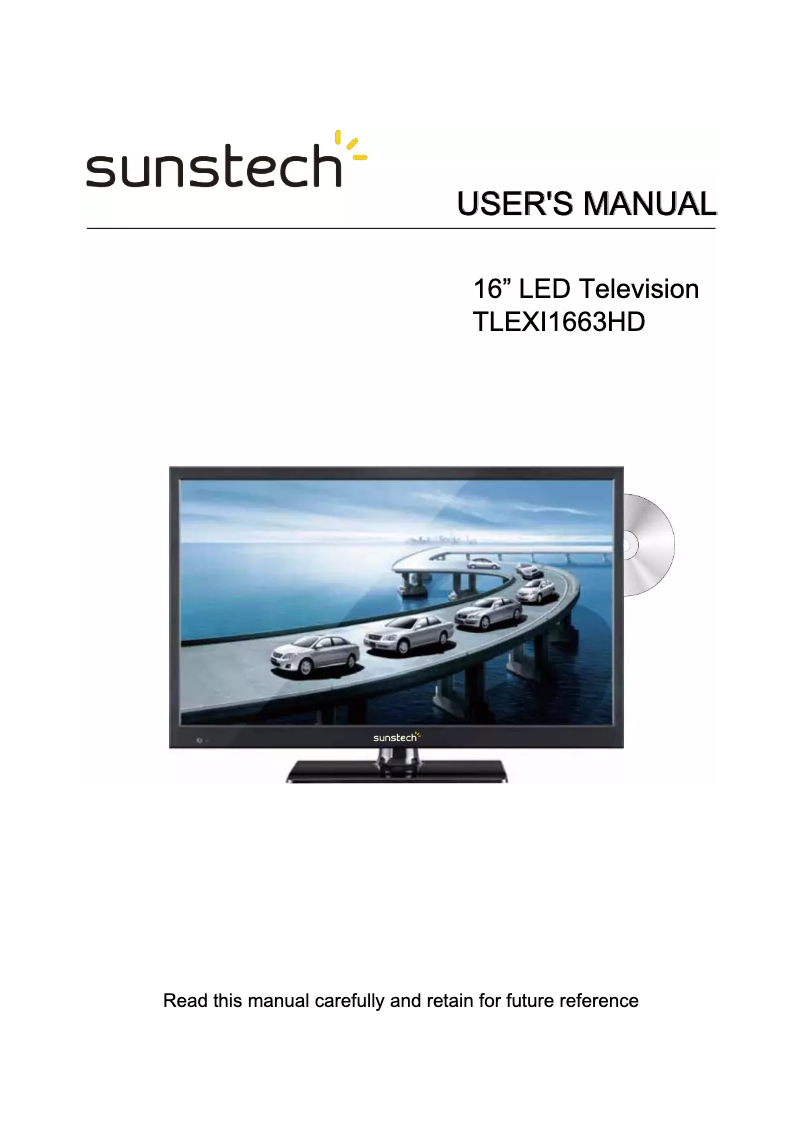 Page 1 de la notice Manuel utilisateur Sunstech TLEXI1663HD