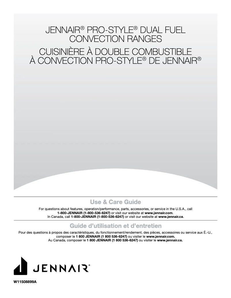 Page 1 de la notice Manuel utilisateur JennAir JDSP548HL