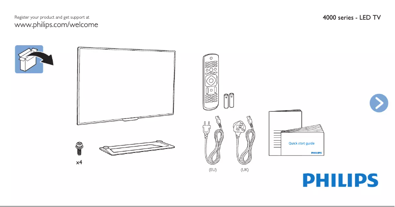 First page image of the manual for 32PFK4109