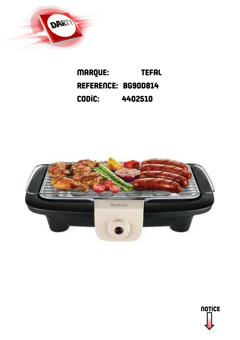 Image de la première page du manuel de l'appareil EasyGrill Power BG90D814