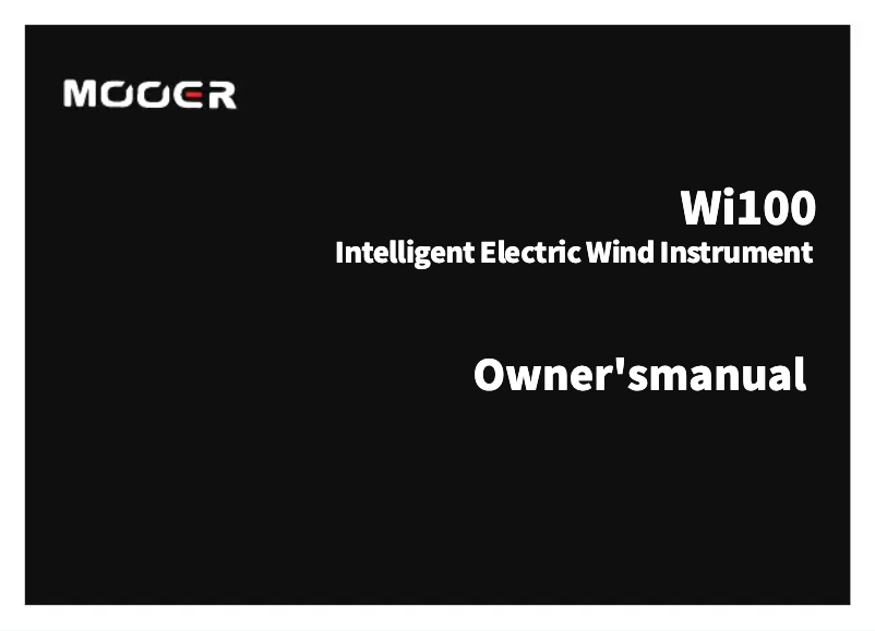 Image de la première page du manuel de l'appareil Wi100