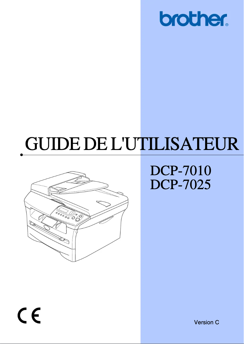 Image de la première page du manuel de l'appareil DCP-7010