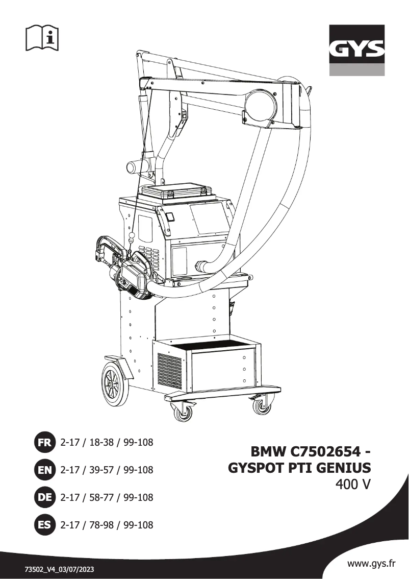 Image de la première page du manuel de l'appareil BMW C7502654