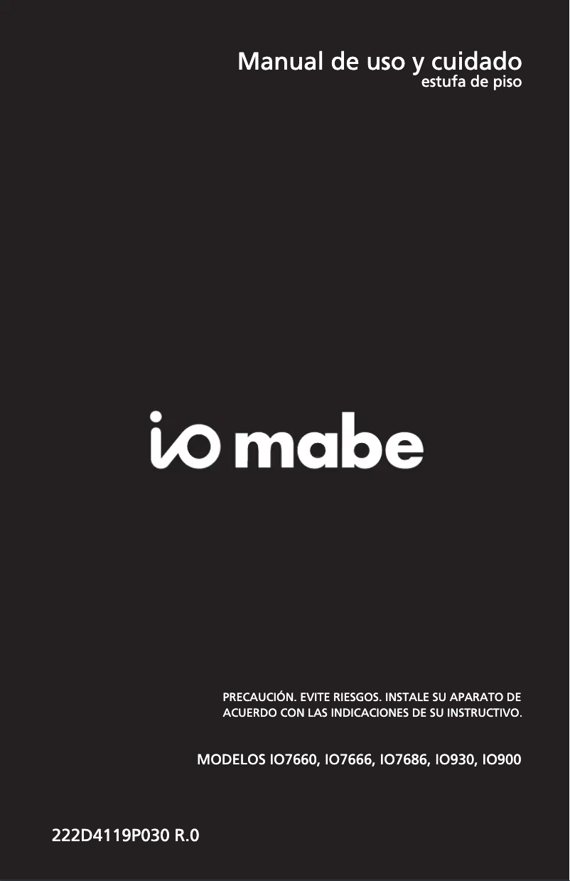 Image de la première page du manuel de l'appareil IO900FIX0