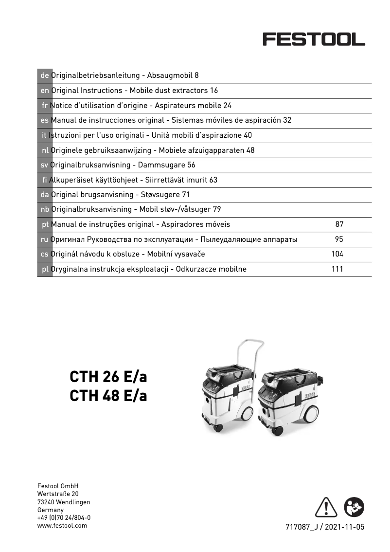 Image de la première page du manuel de l'appareil Cleantec CTH 48