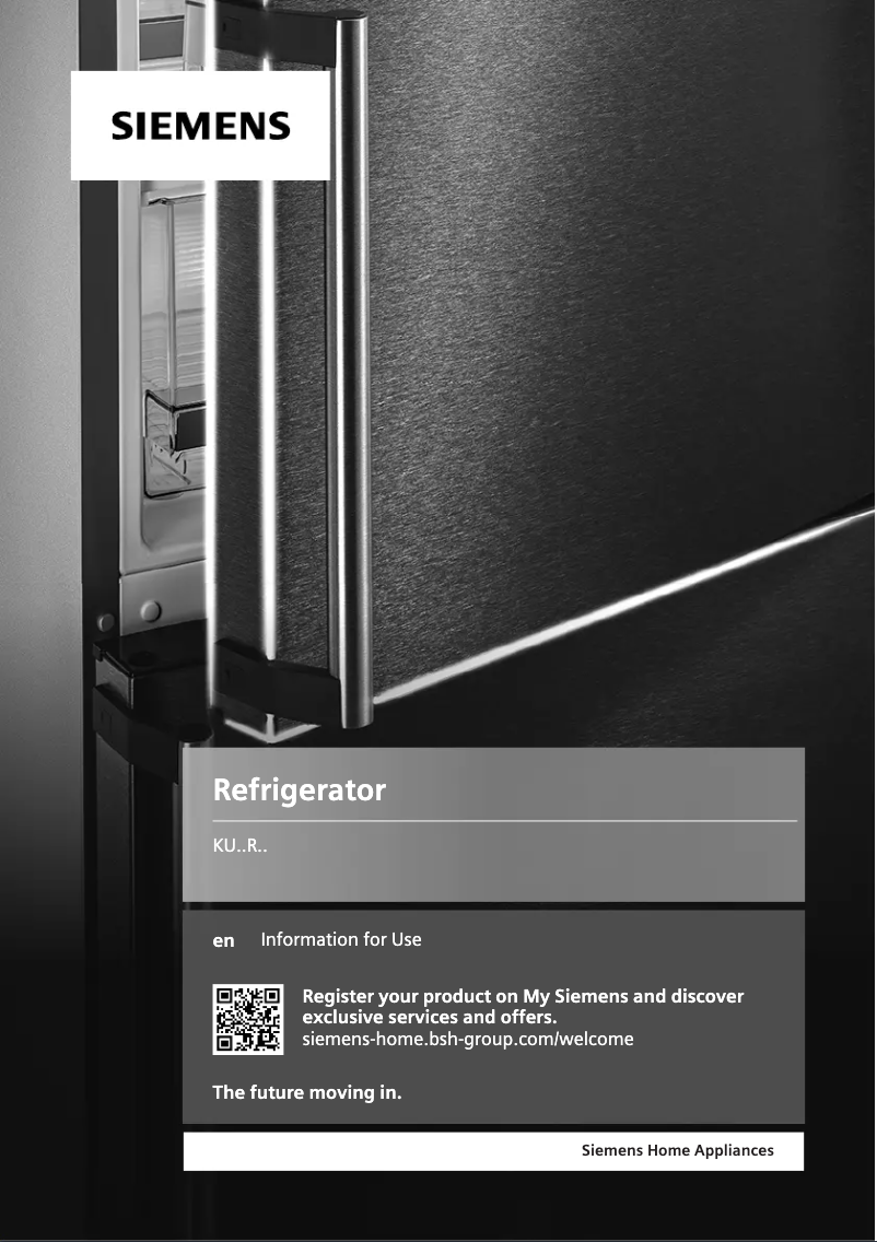 Page n°1 - Manuel utilisateur Siemens KU15RAFF0M