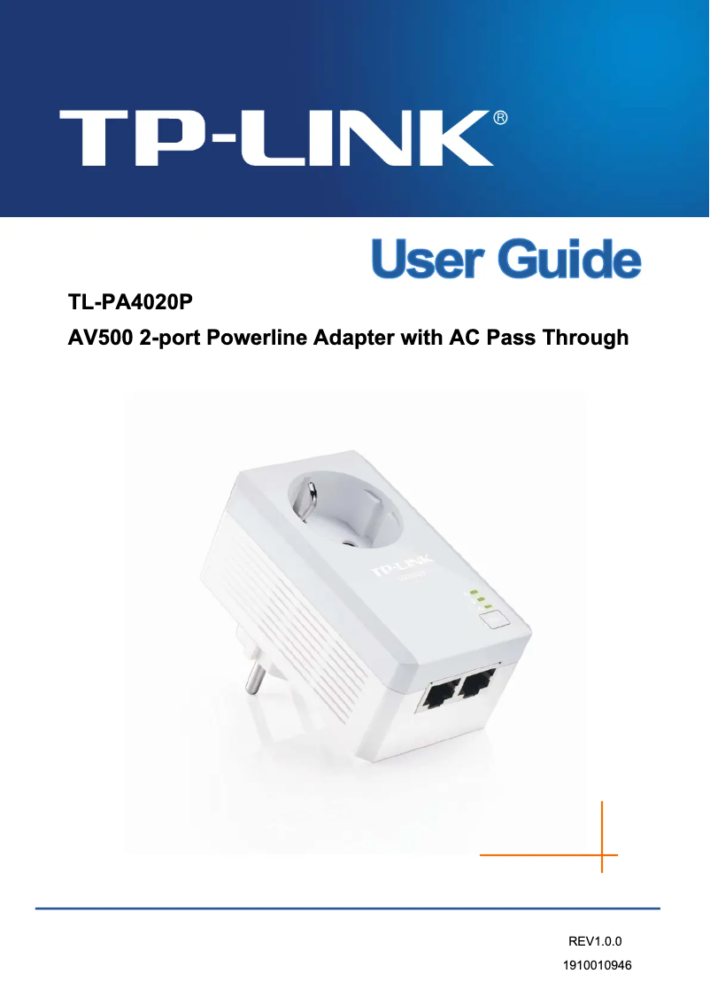 Page n°1 - Manuel utilisateur TP-Link TL-WPA4226T