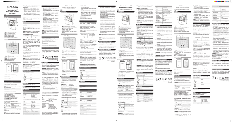 Image de la première page du manuel de l'appareil BAR800