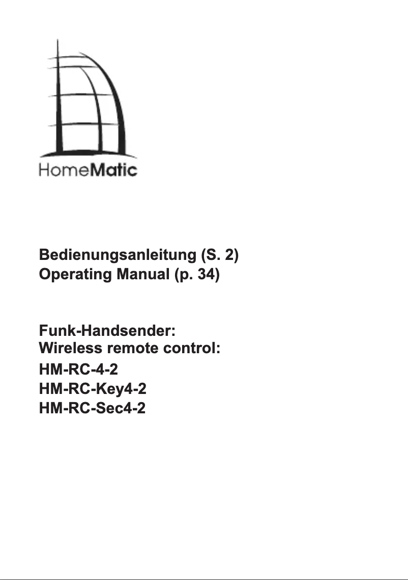 Página 1 del manual Manual de usuario eQ-3 HM-RC-Sec4-2