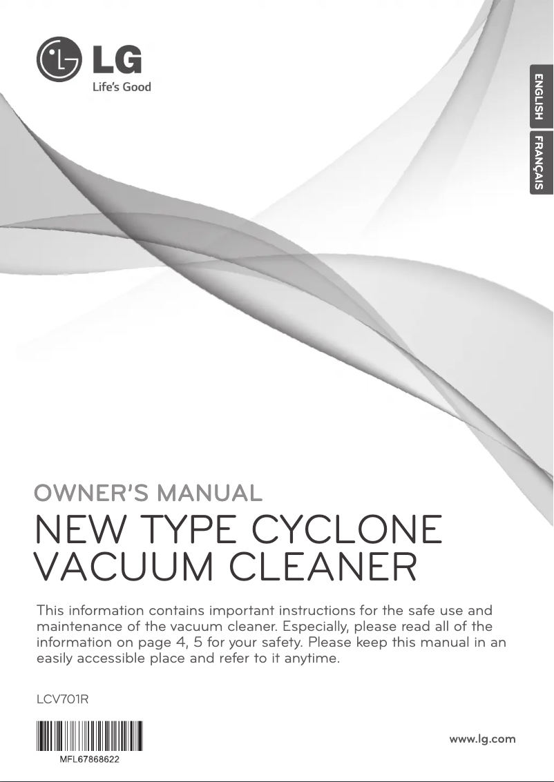 Page n°1 - Manuel utilisateur LG LCV701R
