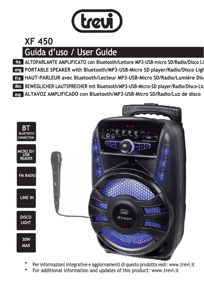 Image de la première page du manuel de l'appareil XF 450