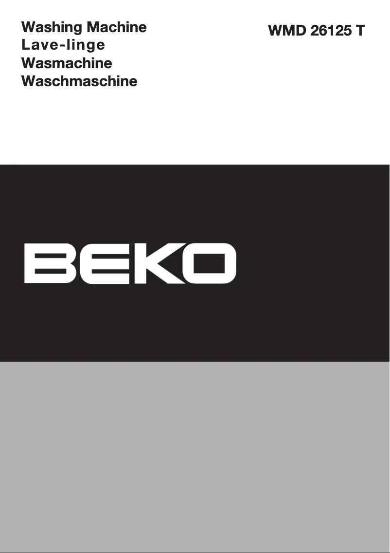 Page 1 de la notice Manuel utilisateur Beko WMD 26125 T