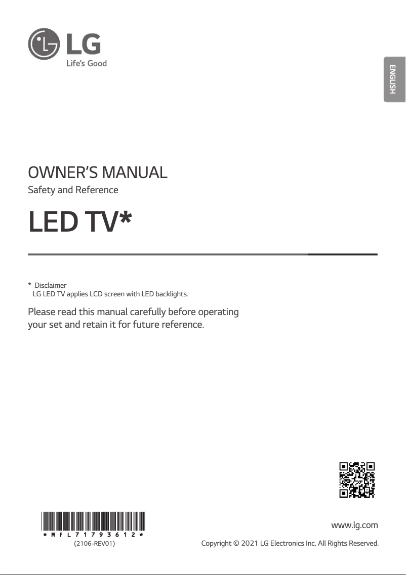 Page n°1 - Manuel utilisateur LG 65QNED99TPB