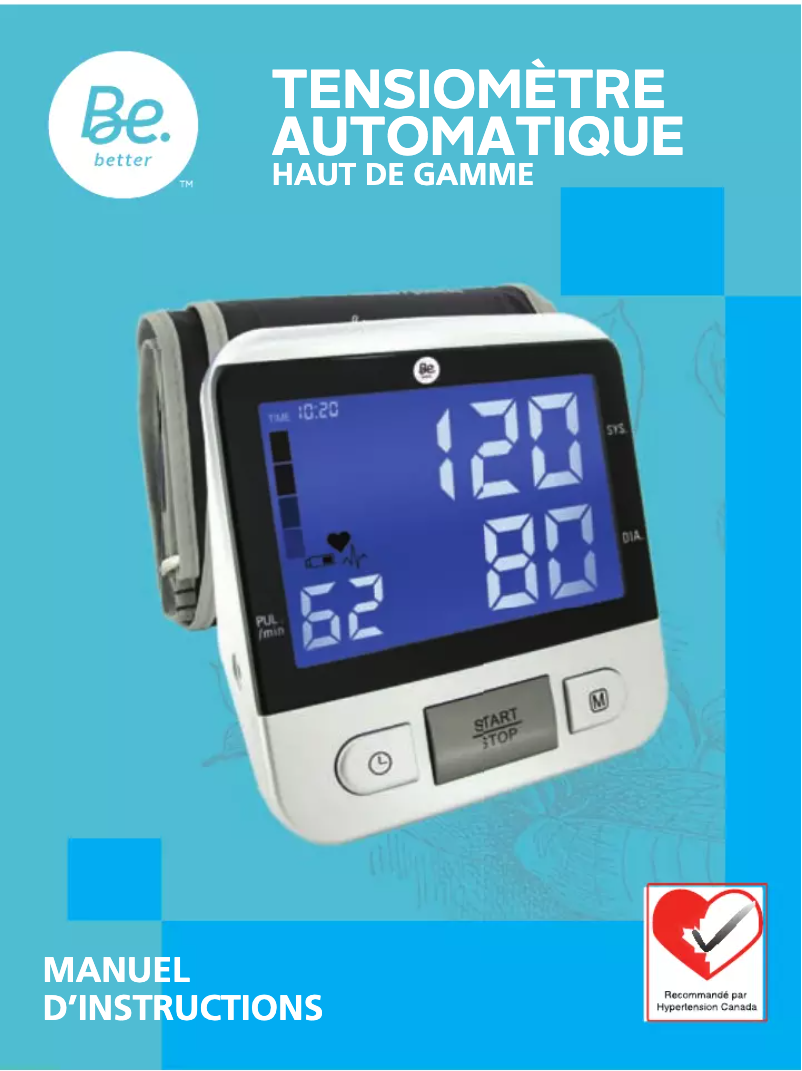 Page 1 de la notice Manuel utilisateur Be.Better RX802