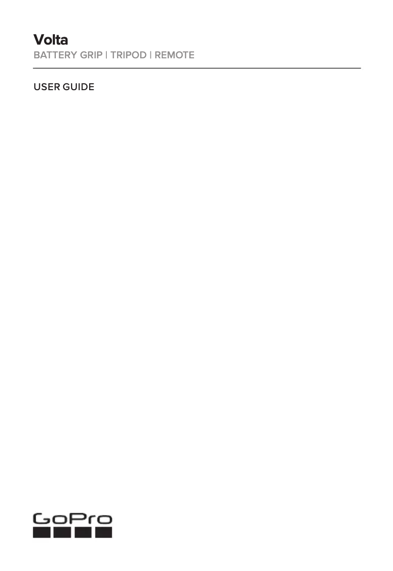 Page n°1 - Manuel utilisateur GoPro Volta