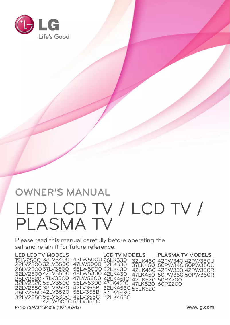 Página 1 del manual Manual de usuario LG 32LV3520