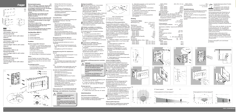 Page 1 de la notice Manuel utilisateur Hager EE634