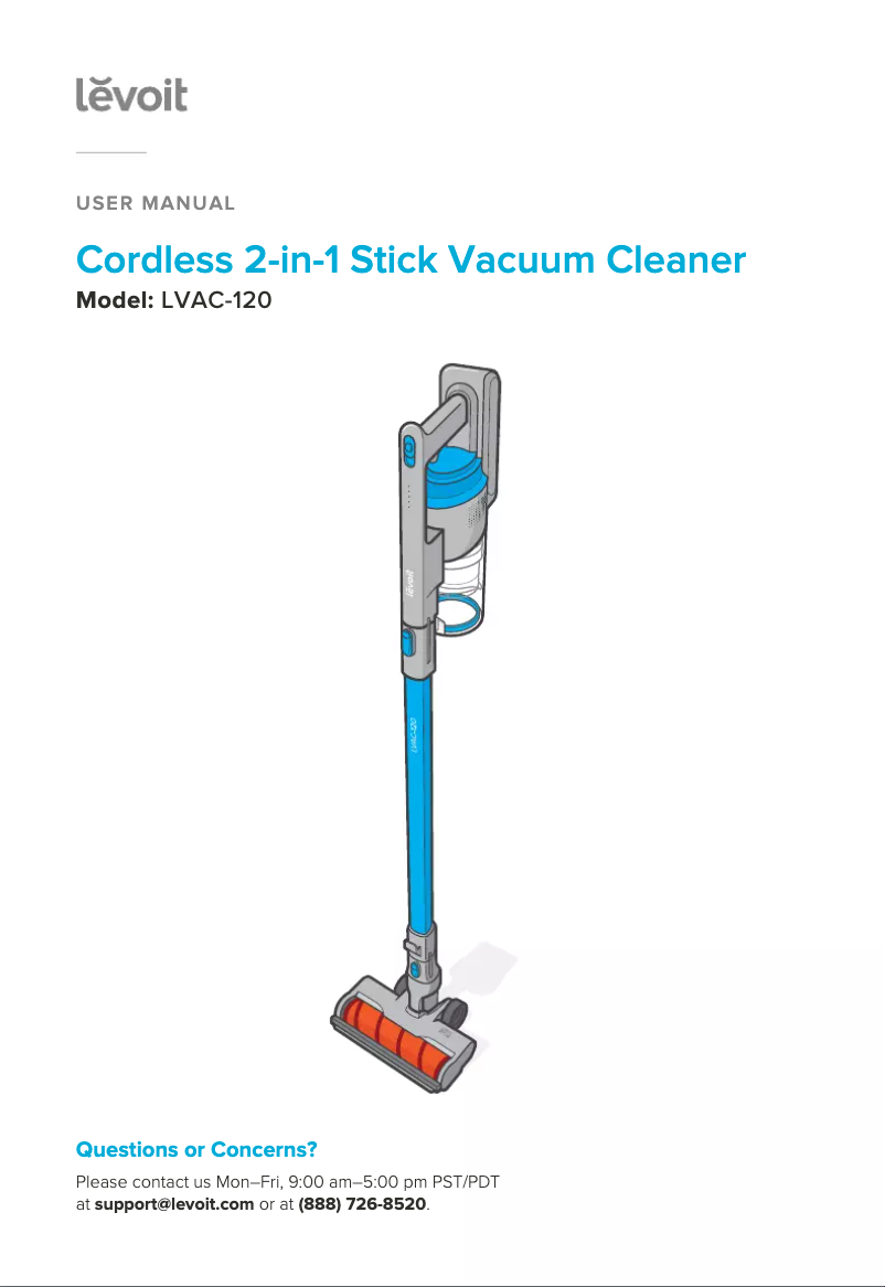 Image de la première page du manuel de l'appareil LVAC-120