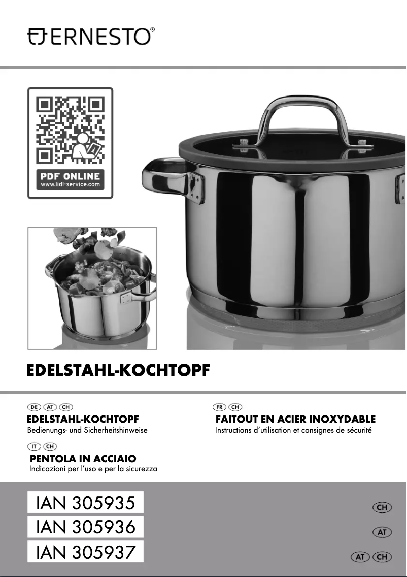Page 1 de la notice Manuel utilisateur Ernesto IAN 305935