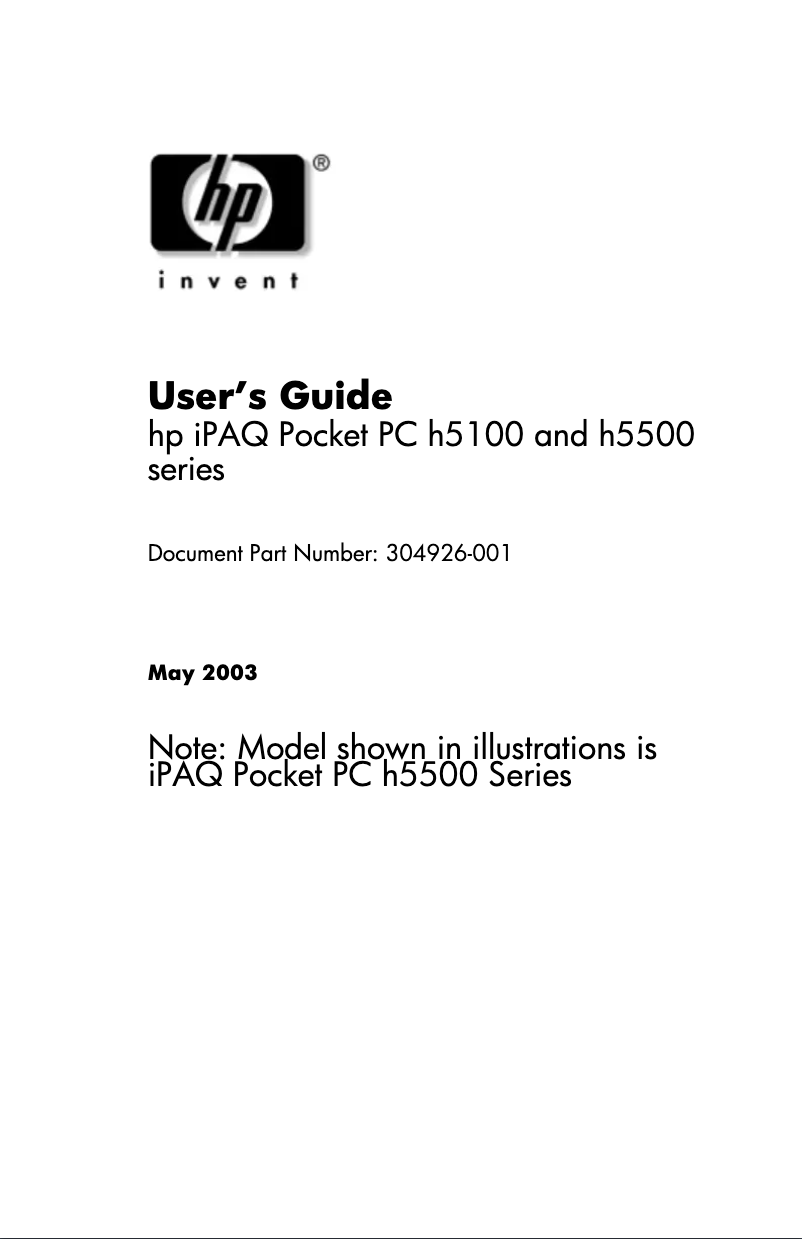 Page 1 of the manual User Manual HP iPAQ h5550