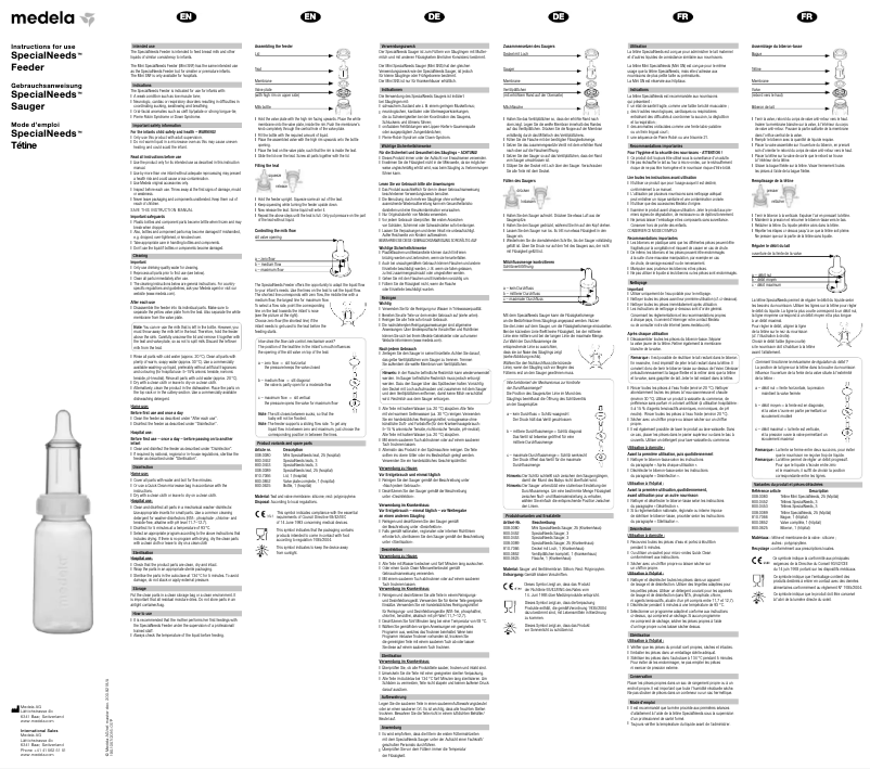 Page 1 de la notice Manuel utilisateur Medela Special Needs