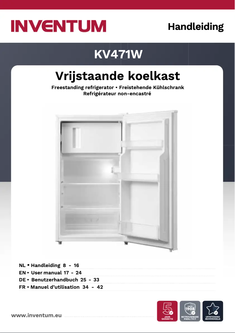 Page n°1 - Manuel utilisateur Inventum KV471W