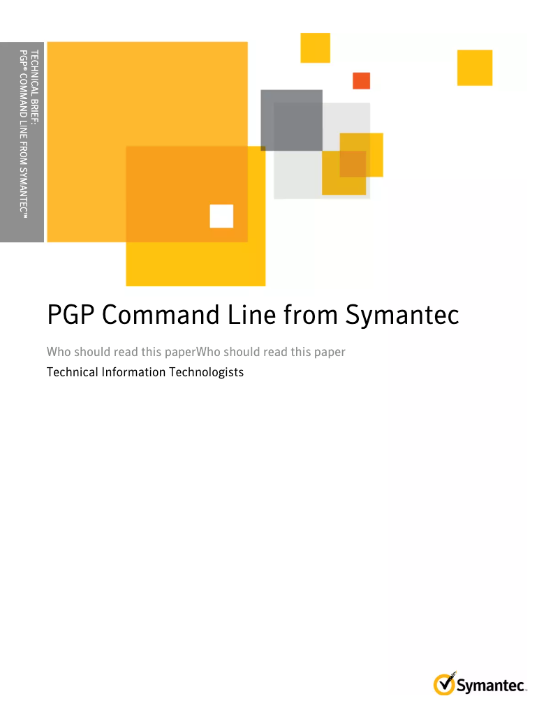 Page n°1 - Manuel utilisateur Symantec PGP Command Line